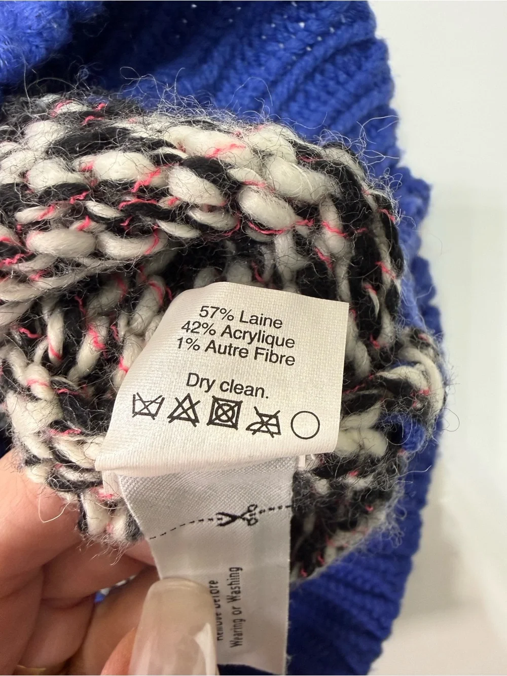 J. Crew Marled Crewneck Sweater with Blue Trim